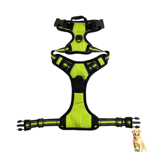 Reflective Nylon Chest and Back Harness for Dogs